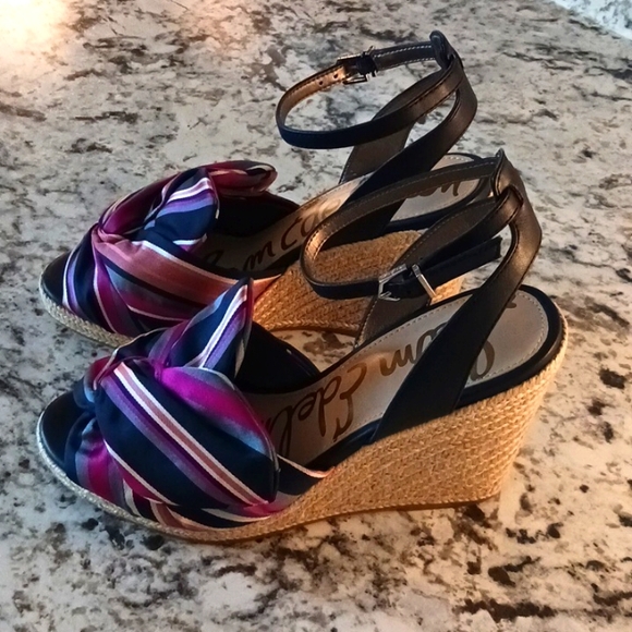 💒 Sam Edelman wedge sandals size 7 1/2 NWOB - Picture 4 of 9